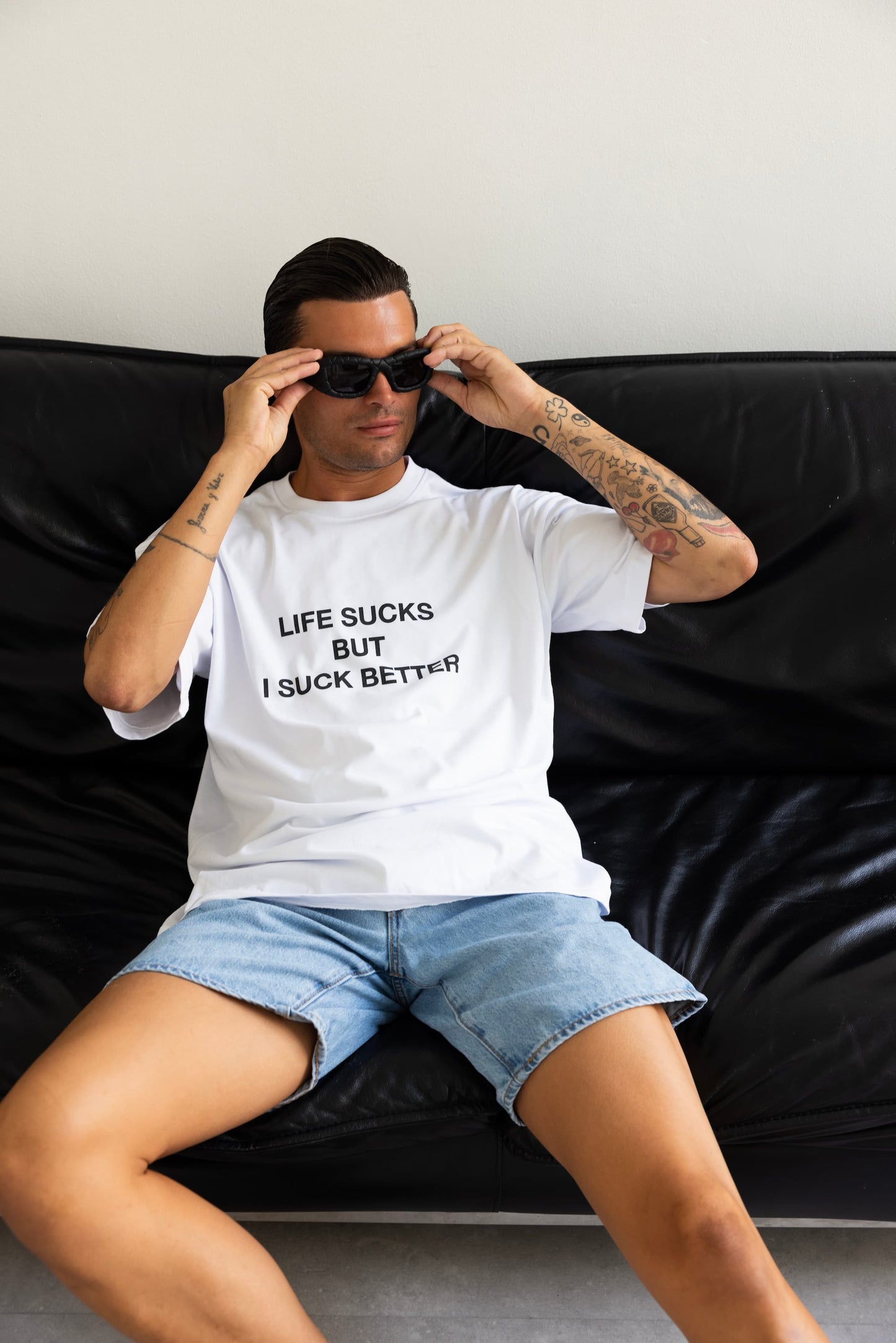 LIFE SUCKS TEE WHITE