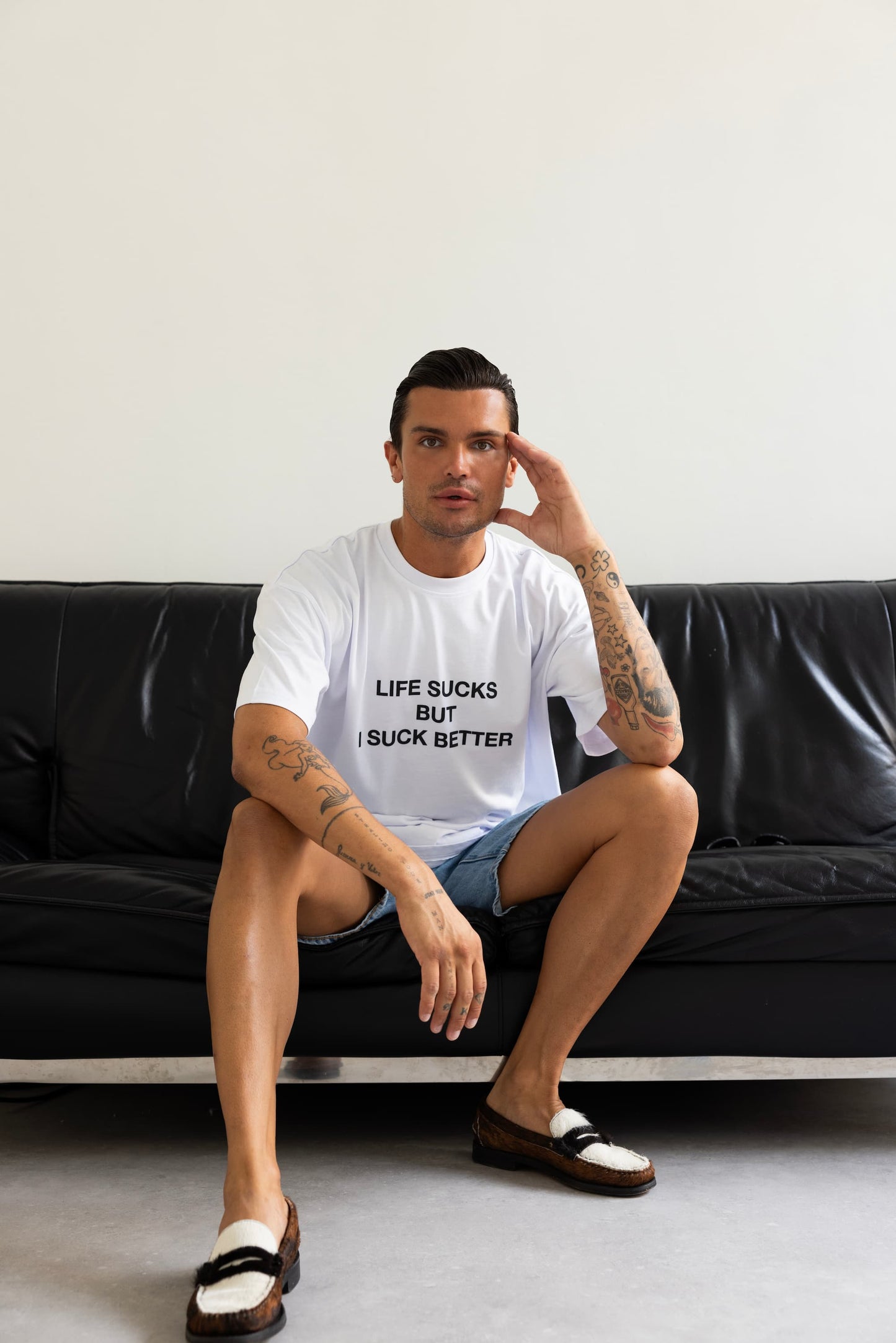 LIFE SUCKS TEE WHITE