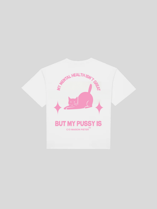PINK PUSSY TEE WHITE