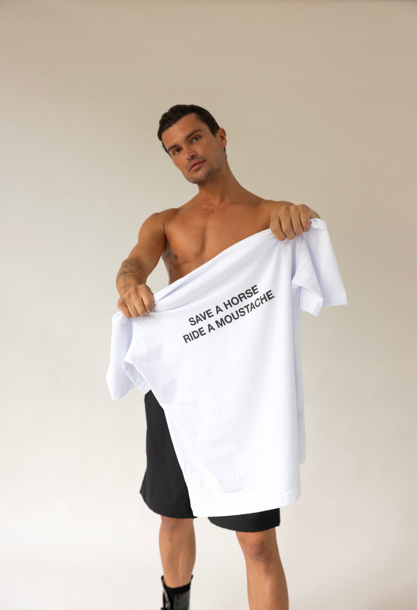SAVE A HORSE TEE WHITE